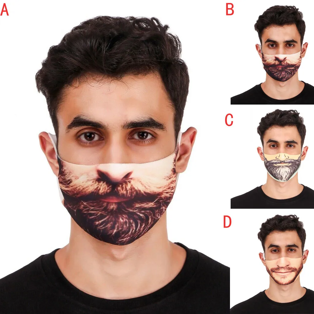 

2020 Fashion Funny face mask Unisex Sand Exhaust Sunscreen Face Breathable Cycling Mask masque de protection respiratoire A50