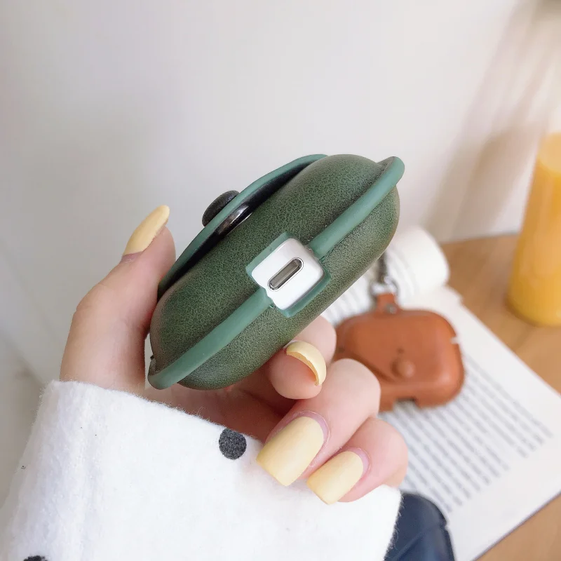 Роскошный кожаный чехол для беспроводных наушников с Bluetooth AirPods Pro зарядного