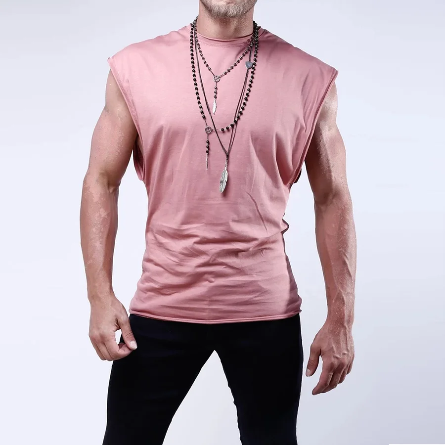 майка 2020 однотонный жилет для бега Мужская футболка без рукавов Новинка фитнеса