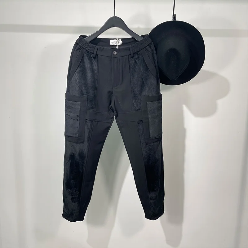 

Мужские повседневные брюки-карандаш Seak, уличная одежда, мужская одежда, английские тренировочные брюки в стиле преппи, черные брюки с перек...