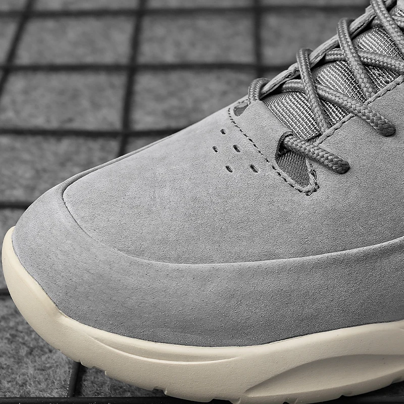 

Men's Casual Suede Genuine Leather Shoes Platform Non-slip Walking Sneakers for Street Outdoor Breathable Running Sport Footwear