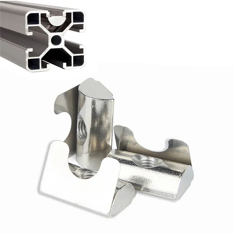 

10pcs Shrapnel Nut Block Elastic Aluminium Extrusion Spring Nut EU Standard Aluminum Profile Series M4/M5/M6/M8 F3030/4040/4545