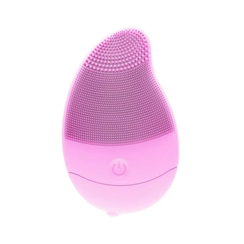 pink Электрические устройства для чистки лица щетка для глубокой чистки машина водонепроницаемый силиконовый очиститель лица щетка инструменты массаж уход за кожей - Цвет: pink