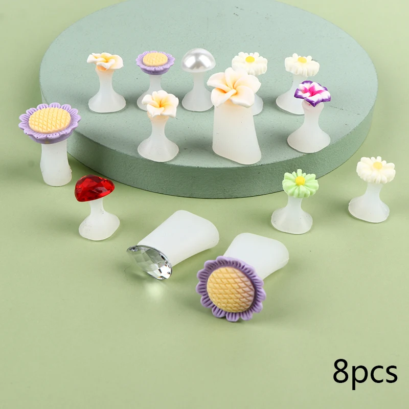 

8pcs/lot Flower Water Drop Bead Toe Separators Silicone Toes Divider Manicure