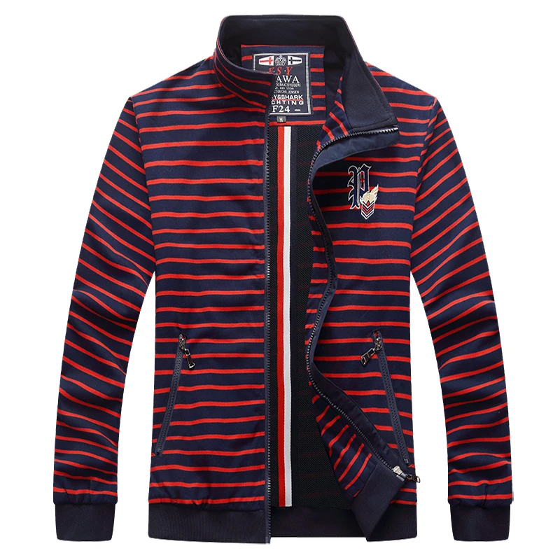 Мужская повседневная куртка в полоску с капюшоном размеры до 4XL|Мужские куртки| |