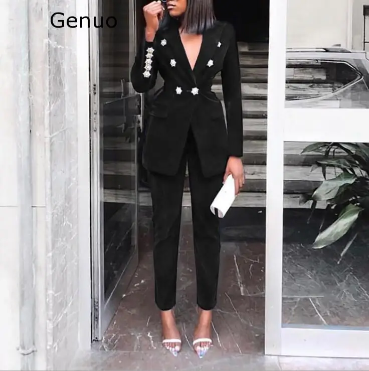 Женский комплект из 2 предметов летний пикантный костюм Стразы с длинным рукавом