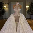 Свадебное платье-русалка, со съемным шлейфом, 2021