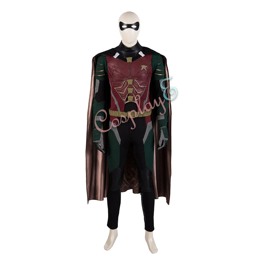 Робин костюм ТВ Титаны косплей человек полный набор делюкс версия|Костюмы из