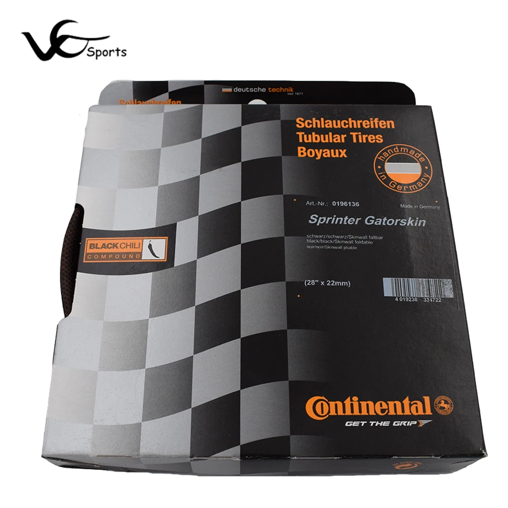Top ContinentaI Sprinter gatorskin 180TPI 700 * 23C дорожные велосипедные трубчатые шины 290g с