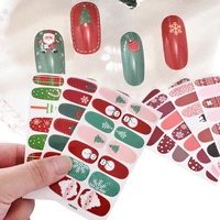 christmas 12pcs color snowman santa claus nail art decoration designs for nail ongles nail art diy adhesive stickers 712cm