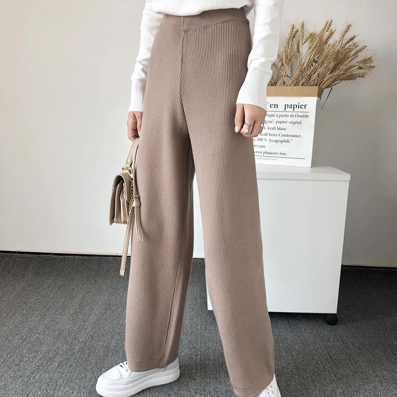 Новинка 2019 зимние женские брюки мягкие восковые удобные кашемировые трикотажные