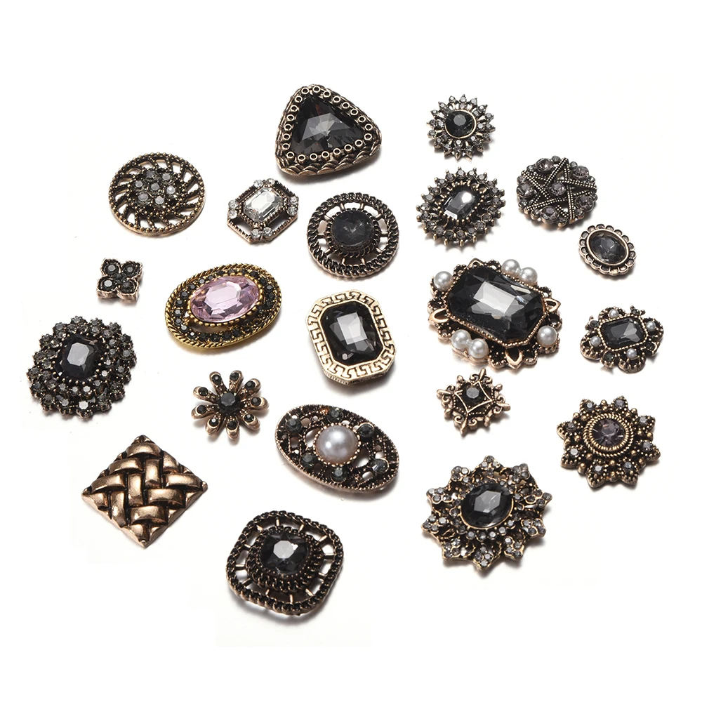 

10pcs/lot Rhinestone Crystal square pearl flower Charm Earrings Bracelet necklace hairdressing Jewelry Making DIY Finding