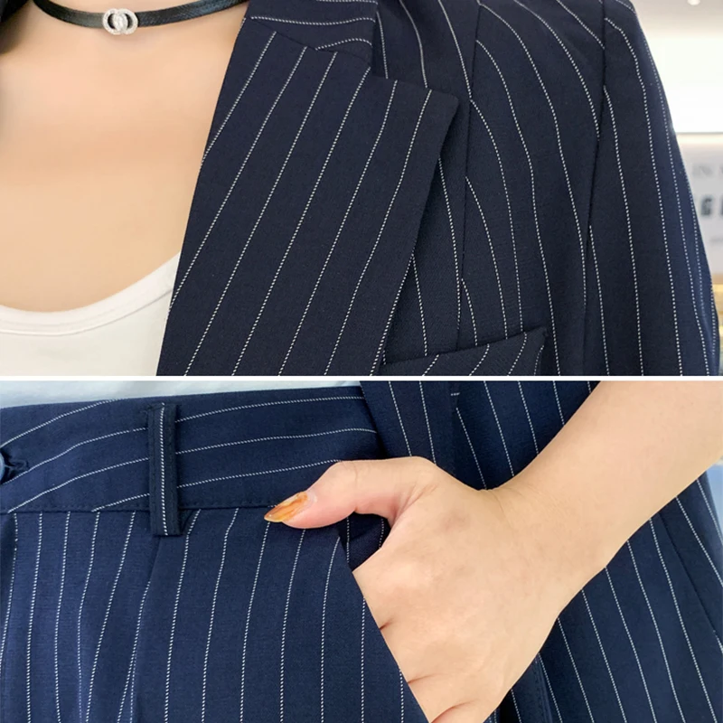 Work Shorts Suits OL 2 Piece Set for Women Casual Business Interview Suit Uniform Slim Blazer and Office Lady |