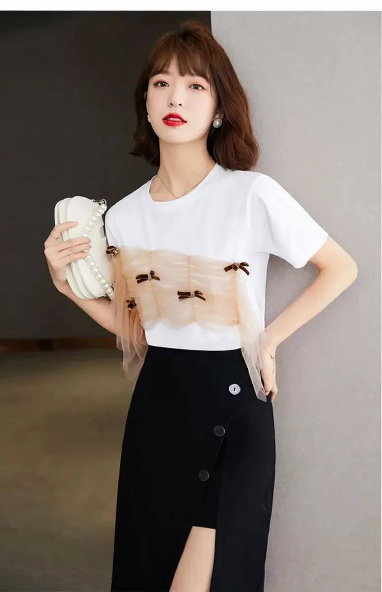 

Women Cotton Fashion Cotton Ladies Tee Shirt Short silver Sleeve Tops Tee Shirt