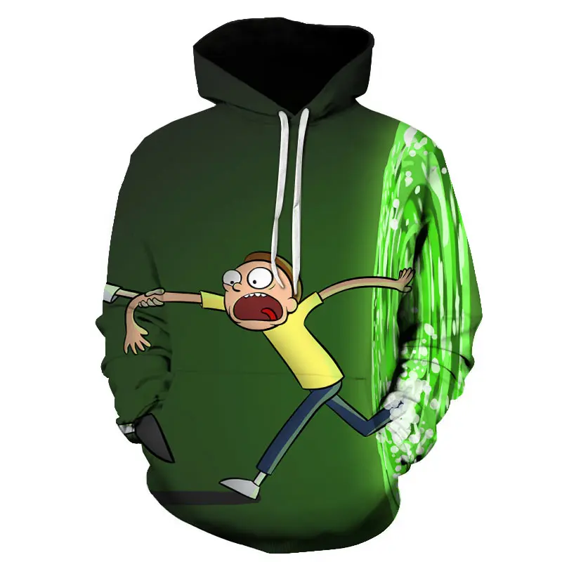 

2021 hot-selling autumn and winter fashion men's hoodie 3D printed Rick theme pattern, oversized loose and warm Modi clothing