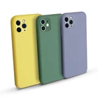 Желтый фиолетовый чехол для Apple iPhone 11 Pro Max, темно-зеленый мягкий силиконовый чехол для телефона iPhone 11 Pro 12 mini Pro Max, чехол