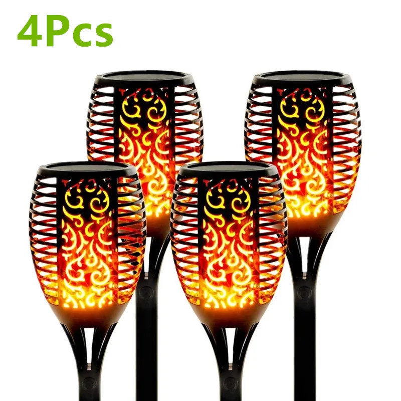 

Outdoor LED Light Solar Powered Torch Flame Lantern Garden Yard Lawn Flickering Dancing Lamp 12/33LED Christmas Decor Navidad
