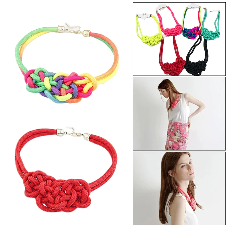 Женский Плетеный китайский узел из хлопчатобумажной веревки ручной работы