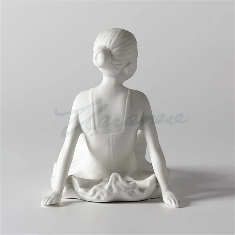 Простая Современная керамическая скраб балетная скульптура для девочек