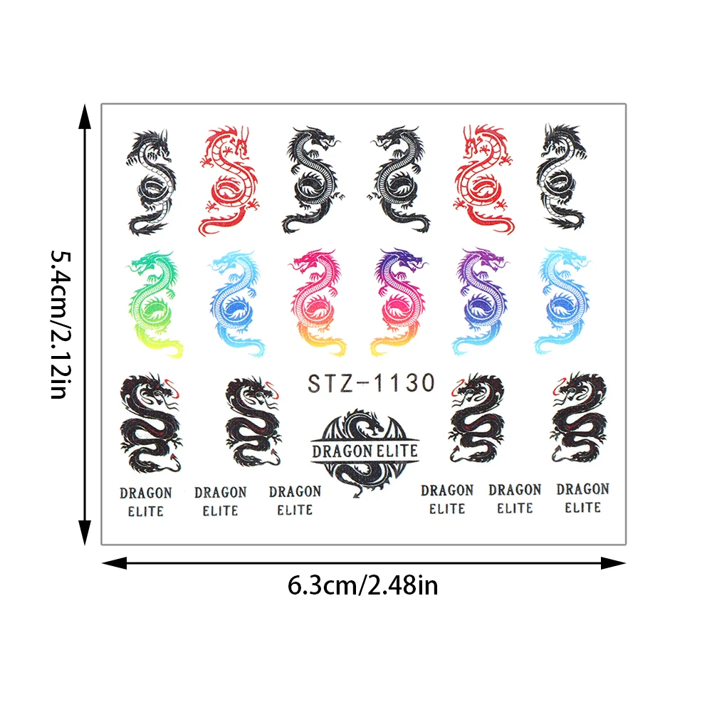 Наклейки для ногтей с изображением китайского дракона 1 шт. | Красота и здоровье