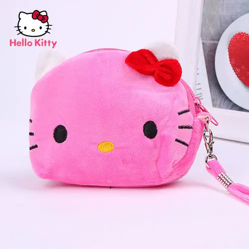 

TAKARA TOMY cute cartoon Hello Kitty anime coin purse simple girl short plush doll portable student mini coin purse