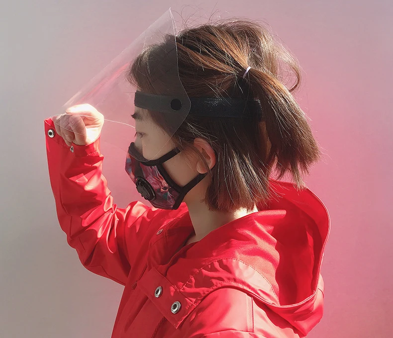 

Free Ship Transparent Face Masks Hat Professional Dental Protective Tool Detachable Dental Face Shield Anti-Fog Dustproof Mask