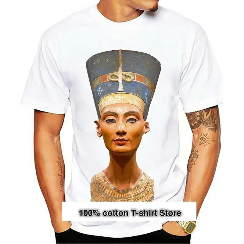 New Brand Cotton Men Basic Tops Queen Nefertiti - Ancient Egypt-berlino busto Statue maglietta divertente di arte egiziana