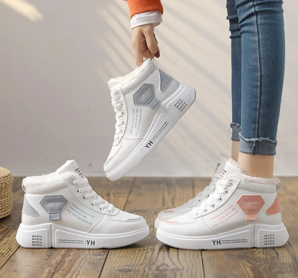 Botas mujer invierno коллекция 2019 года женские зимние кроссовки с высоким берцем очень