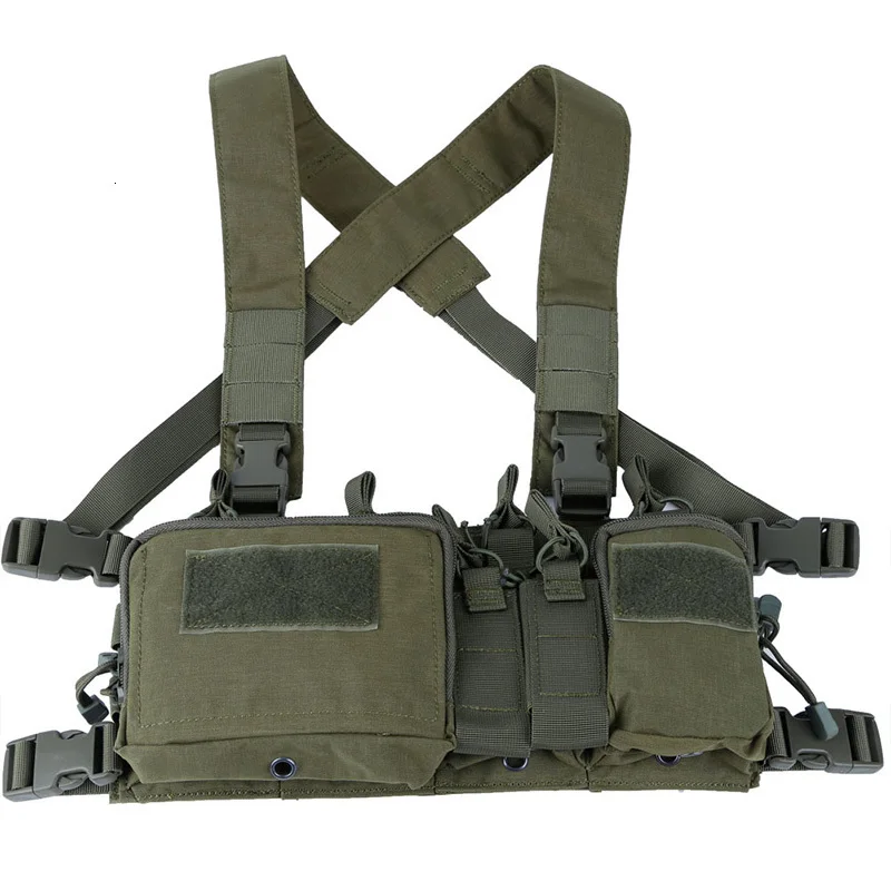 Chest Rig OD Тактическая нагрудная Установка X Жгут жилет Перевозчик Броня армейская винтовка пистолет журнал утилита живота Мешок Охотничьи Аксессуары 5,56 7,62 - Цвет: Chest Rig OD