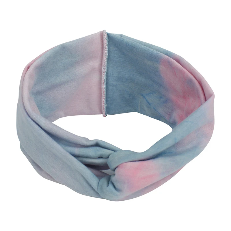 

Women Casual Cotton Tie Dye Ribbed Headbands Ladies Soft Knotted Hair Bands Turban Hair Accessories For Adult Women Girls