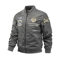 2021 autumn air force jacket mens workwear jacket warm thickening outdoor jacket embroidered flight suit jacket men loose coat