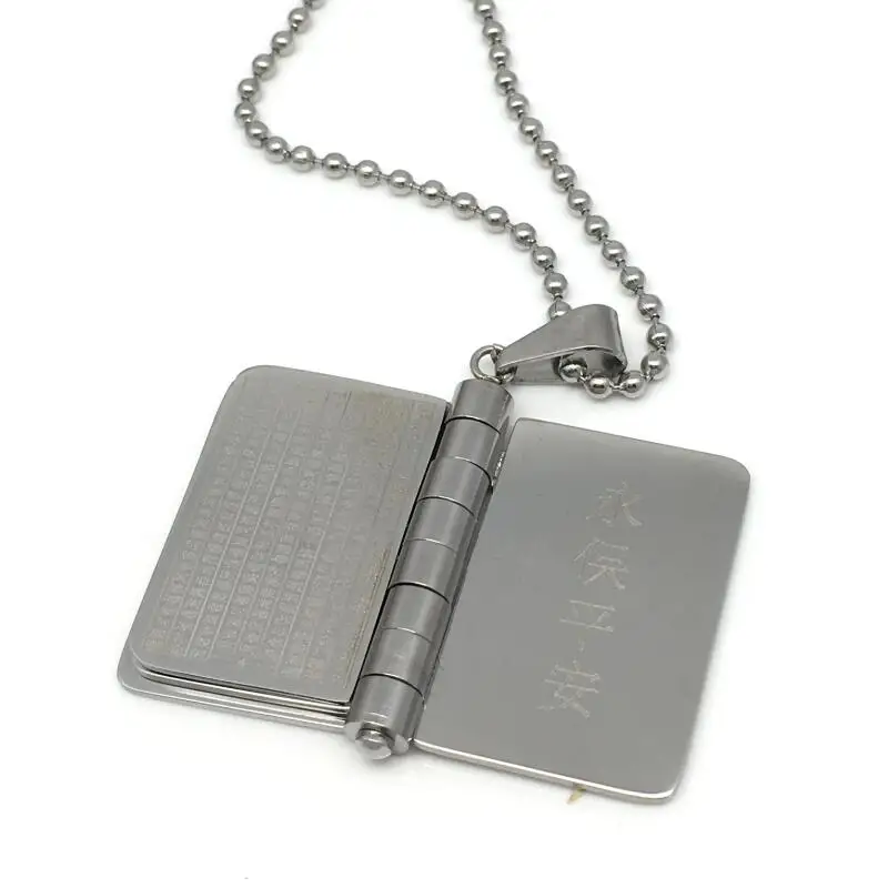 LOOKER мужские индийские буддийские Писания из нержавеющей стали учебники кулон