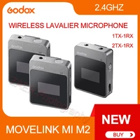 godox movelink m1 m2 2 4ghz wireless mic wireless lavalier microphone transmitter receiver for phone dslr camera smartphone