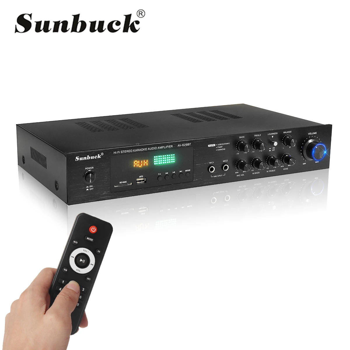 

Усилитель мощности SUNBUCK, Bluetooth, 2000 Вт, 110 В переменного тока