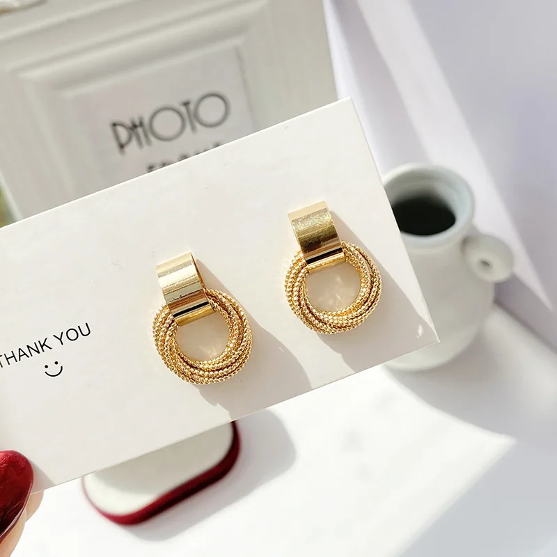 

Geometric Metal Earrings Clip Earring Without Piercing Round No Hole Ear Clips Minimalist Earrings Jewelry CE856M