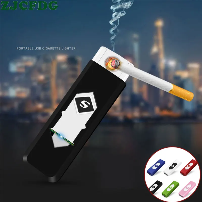 1 шт. ветрозащитный хороший подарок бездымный USB прикуриватель ветрозащитная
