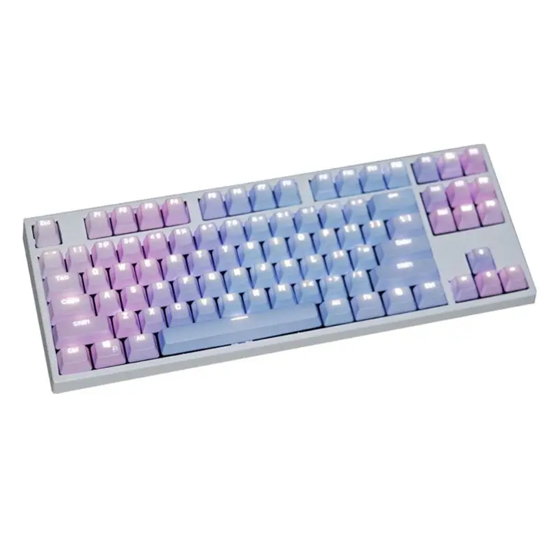 1 Набор сменных ключей PBT s 87 104 108 прозрачная клавиша с буквами двойная для