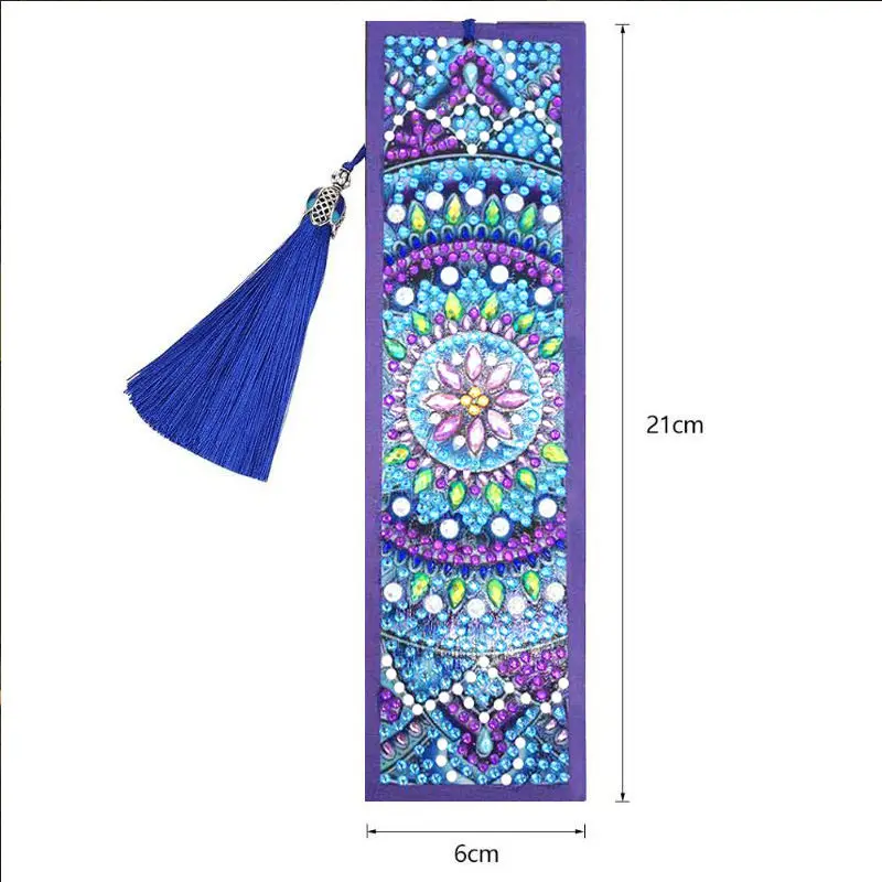 Алмазная живопись сделай сам 21x6 см закладки для книг с кожаными цветами вышивка