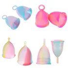 1 шт красочные Для женщин чашка медицинский Класс силиконовая менструальная чаша товары женской гигиены менструальные Леди Кубок Здравоохранение менструальная чаша