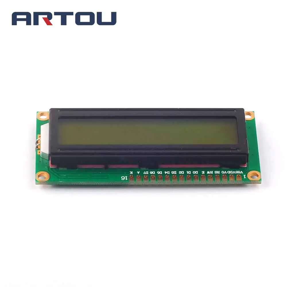 LCD1602 желто зеленый экран MCU разработка 3 V 1602 ЖК модуль|ЖК-модули| |
