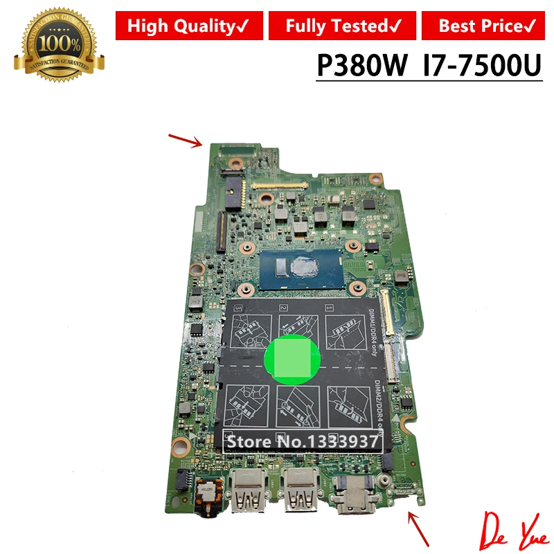 Для Dell Inspiron 13 5378 5578 Ноутбук Материнская плата ноутбука CN-0P380W 0P380W P380W материнская