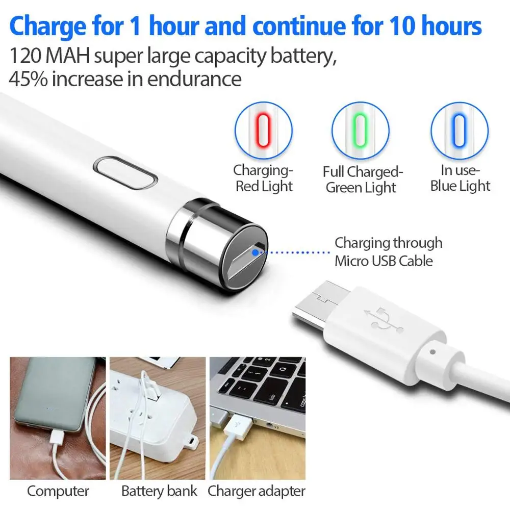 Стилус для планшета активный стилус iPad Pro умный емкостный экран карандаш Samsung Xaiomi