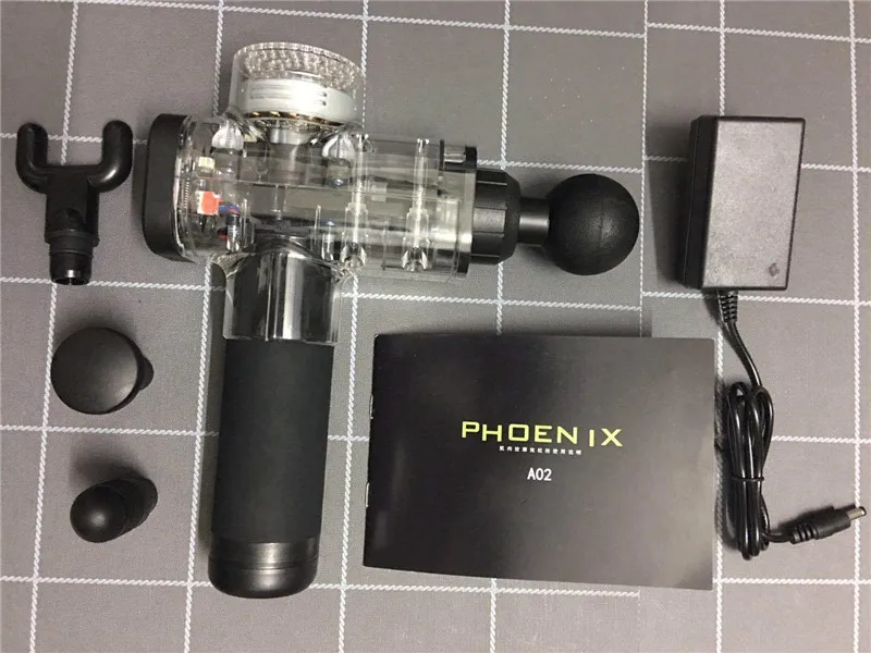 4 головки электронный терапия массаж тела Пистолеты 3 файлы Magic светодиодный для