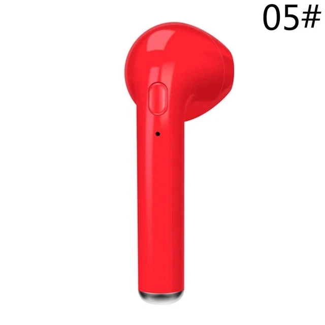 right red TWS i7s беспроводные Bluetooth наушники-вкладыши стерео наушники для всех смартфонов беспроводные гарнитуры - Цвет: right red