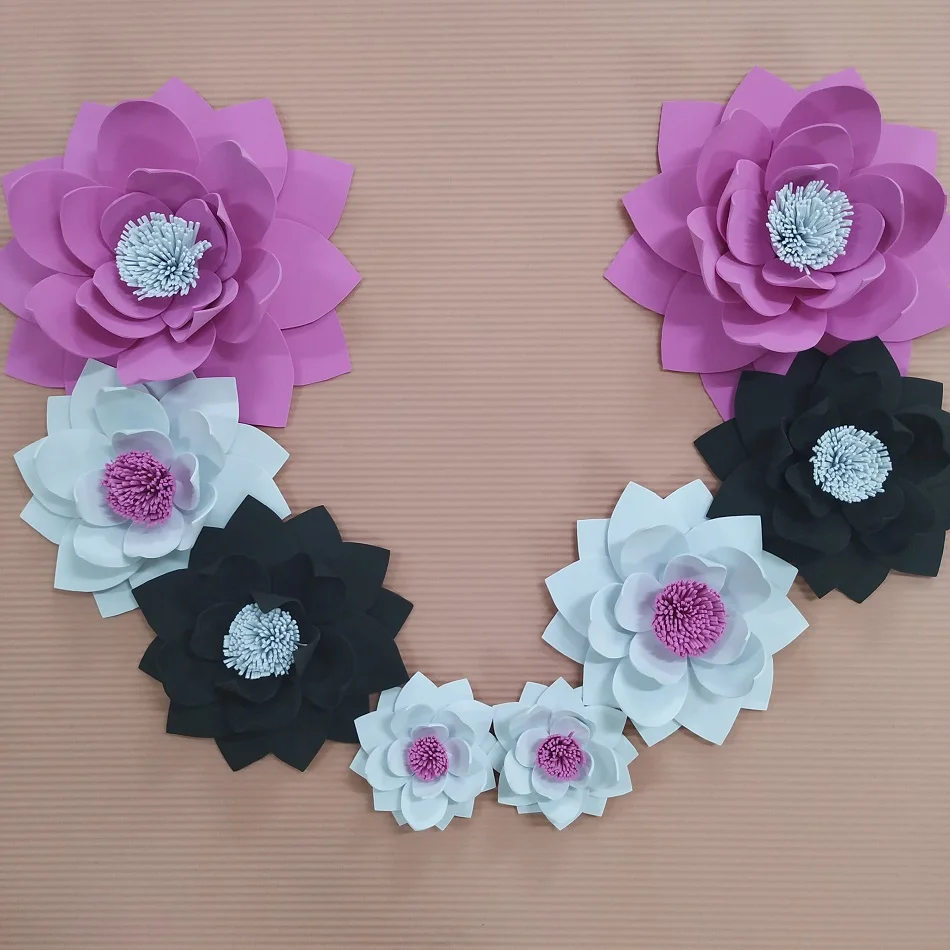 Гигантская пенопластовая бумага цветы для свадебного декора детская комната