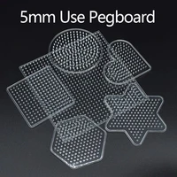 5mm pegboard for hama bead 3d puzzle template for perler iron beads educational toys fuse beads jigsaw puzzle juguetes
