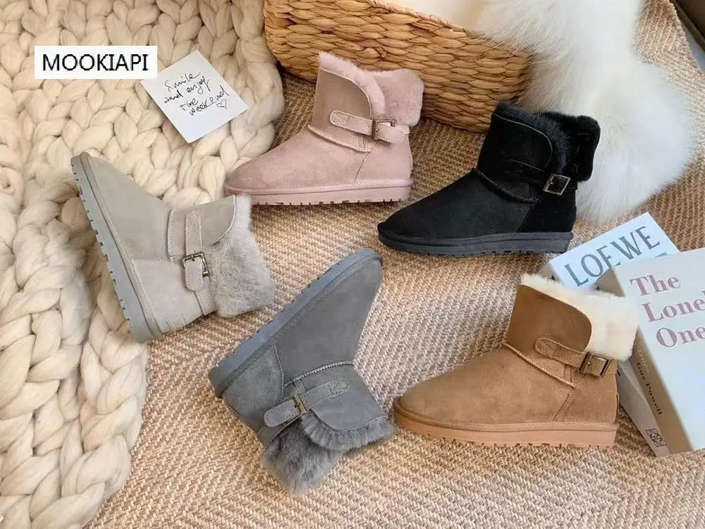 2019 г. Австралийский бренд зимние сапоги высокого качества Натуральная Овчина