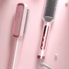 Выпрямитель для кудрявых волос-щетка керамические расчески для горячих волос электрические профессиональные щипцы для завивки волос с защитой от ожогов выпрямитель для волос с подогревом