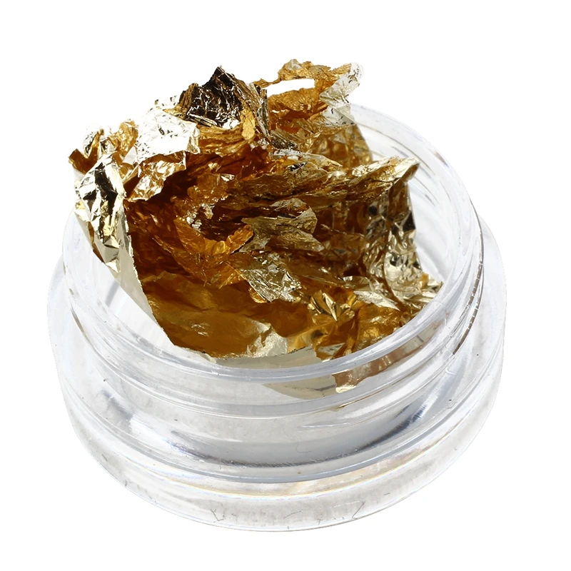 

12 PCS Gold Silver Foil Paillette Nail Art Tips French UV Gel