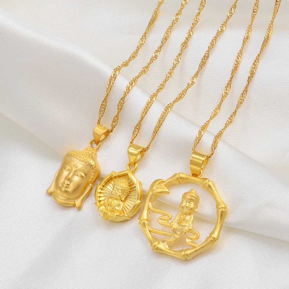 

Ожерелье Anniyo Matt Будда Шакьямуни, религиозная фантазия, благословенный мир, удачи и здоровый рост #026107